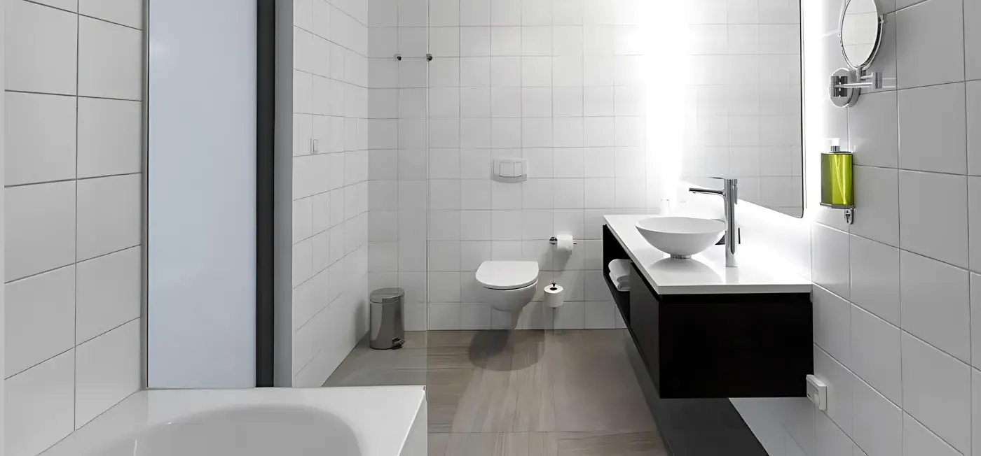 Bathroom view of Fosshotel Reykjavík, Iceland